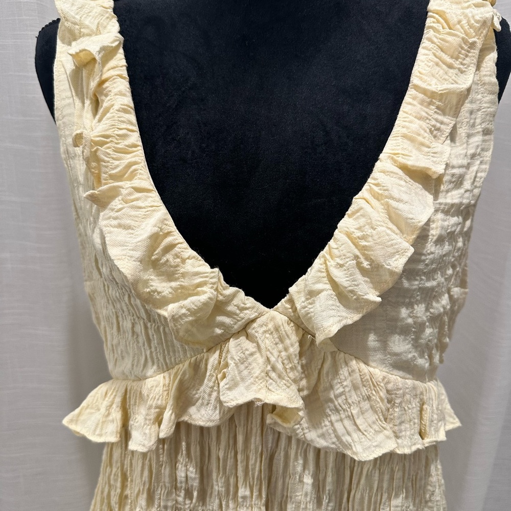 Lulu's Yellow Ruffle Mini Dress - Picture 3 of 12